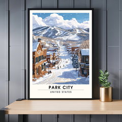 Affiche Park City, USA | impression Park City | Affiche Ski | Utah